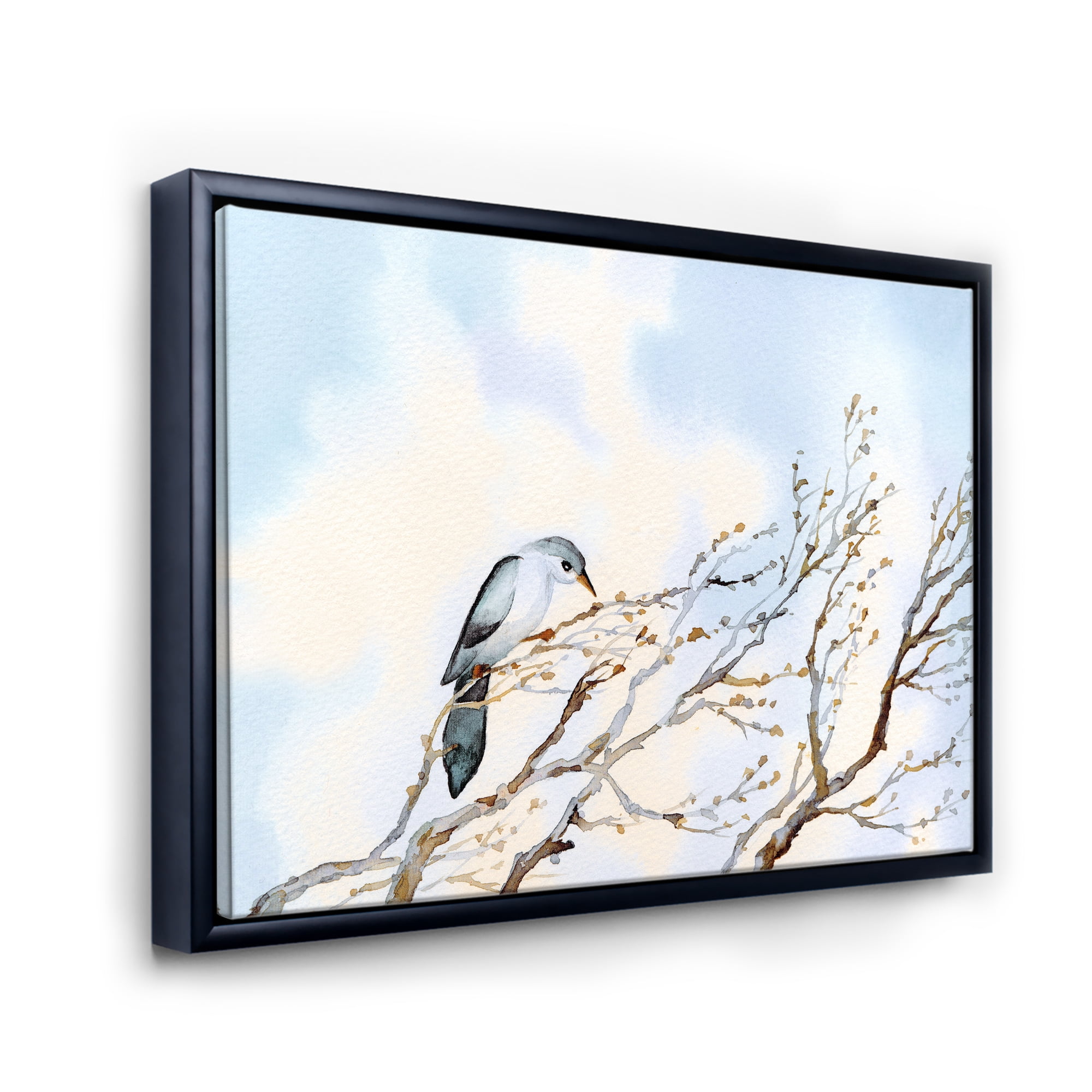 Designart 'Big Old Barren Twig Yard' Traditional Framed Canvas Wall Art Print