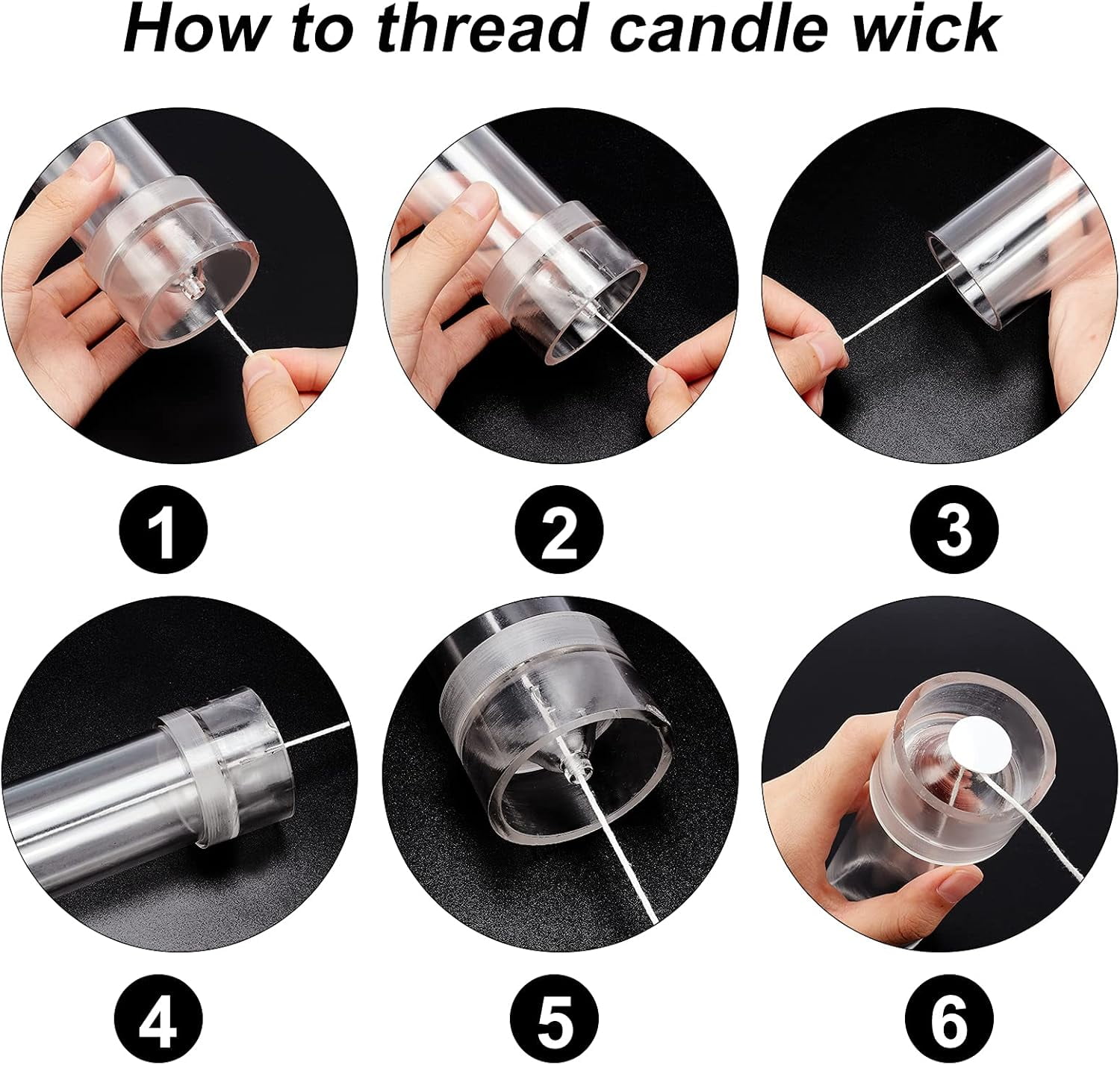 DIY Candle Making Tools with Plastic Candle Molds Eco-Friendly Candle Wick Iron Hair Bobby Pins Simple Hairpin Paper Stickers and Birch Wood Craft Ice Cream Sticks Clear 4.5x6.1x4.6cm 1pc