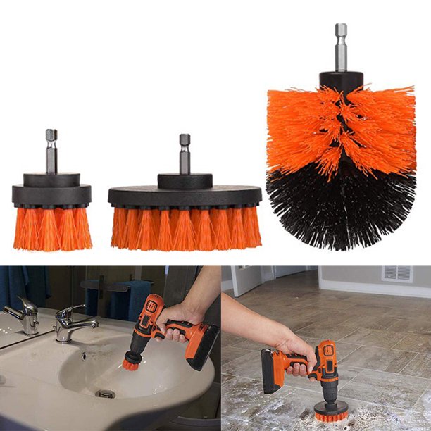 3Pcs Grout Power Cleaning Brush Cleaner Combo Tool Kit