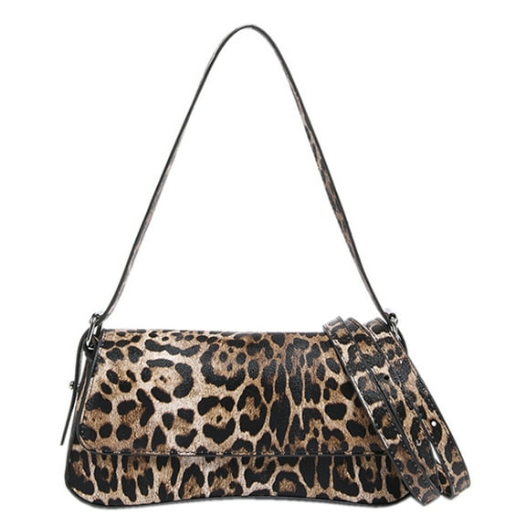 Yucurem Shoulder Bag For Women Leopard Print Handbag Pu Leather Bag For Travel (yellow) Fashion shoulder bag (A)