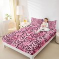 thumbnail image 3 of Manfei Vintage Leopard Print Bed Sheets,Pink Princess Bow Full Size Sheets,4 Pieces,1 Flat Sheet,1 Fitted Sheet and 2 Pillowcases, 3 of 6