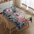 thumbnail image 2 of Pioneer Flower Floral Print Pattern Rectangle Tablecloth 60"x84",Waterproof Polyester Rectangle Table Cloth, Wipeable Spillproof Polyester Tablecloth for Dining, Camping, Indoor and Outdoor, 2 of 5