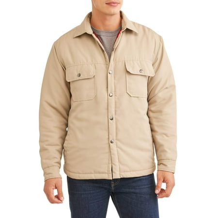 - Men's Polyester Snap Shirt Jacket with Flannel Line, up to size 2XL