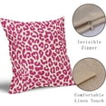 thumbnail image 4 of Hot Pink Leopard Print Pillow Covers 20x20 Set of 2 Cheetah Animal Pattern Chinoiserie Decorative Outdoor Pillowcases Rustic Farmhouse Zipper Throw Cushion Case Decor for Home Couch Sofa Bed, 4 of 6
