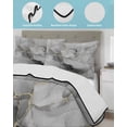 thumbnail image 4 of Quilts Twin XL Size, Grey Ombre Marble Soft Comforter Bedding Set for Bed, Gray Marble Crack Abstract Modern Lightweight Quilted Bedspread with Pillow Cover(2 Pieces) for All Season, 68x98 Inch, 4 of 6