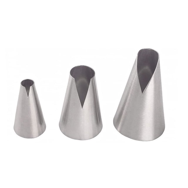 Toystoory Boquillas para manga pastelera de acero inoxidable de 3 piezas - Buena dureza y resistencia Fabricadas con acero inoxidable 304 Herramientas y accesorios para hornear