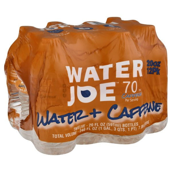 Water Joe Caffeinated Water (12 Pack), 20 Oz Bottles with 70mg of