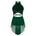 thumbnail image 2 of Zaldita Kids Girls Shiny Ballet Dance Figure Skating Dress Modern Contemporary Dance Dress Lyrical Dance Costume A Green 14, 2 of 6