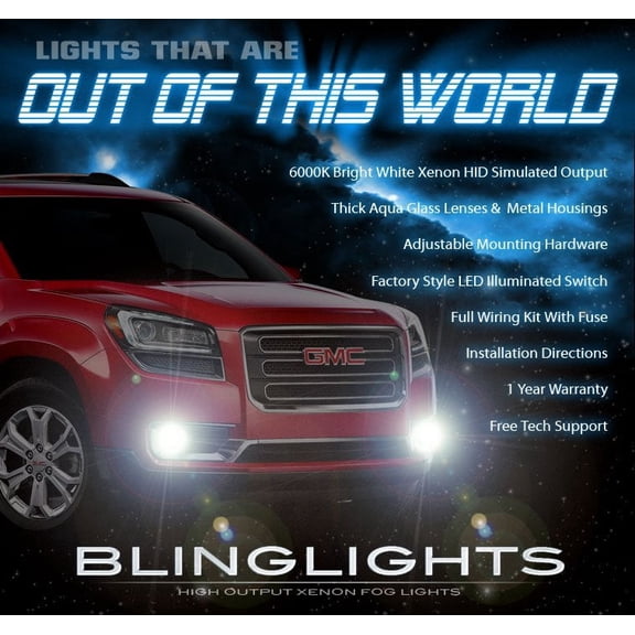 For 2013-2016 GMC Acadia Xenon Driving Light Fog Lamp Kit