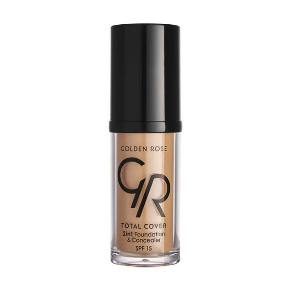 Golden Rose Total Cover 2 in 1 Foundation & Concealer - 15 Warm Sand
