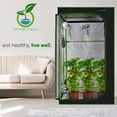 thumbnail image 3 of Medium Hydroponic Grow Tent Garden - Reflective 600D Mylar with Observation Window and Floor Tray for Indoor Plant Growing, 3 of 8