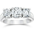 thumbnail image 1 of VS 1 3/8ct Three Stone Lab Grown Diamond Engagement Ring 14K White Gold, 1 of 2