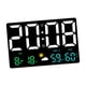 thumbnail image 5 of Reloj despertador digital con calendario y temperatura y humedad en pantalla grande. LED de colores, 5 of 9