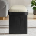 thumbnail image 4 of Modway Iver 43" Upholstered Wood Accent Bench in Black Flax, 4 of 8