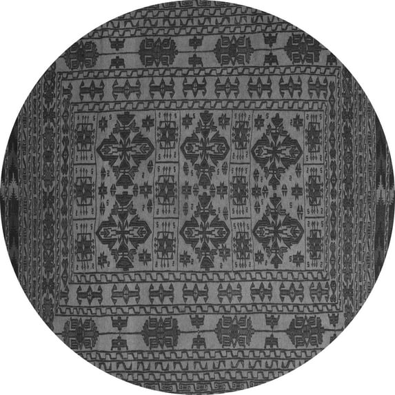 Ahgly Company Indoor Round Persian Gray Traditional Area Rugs, 5' Round
