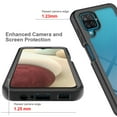 thumbnail image 5 of SaniMore for Samsung Galaxy A22 5G Case, Rugged PC Back & TPU Bumpers Two-Layer Structure Transparent Cover with PET Screen Protector Shockproof Protective Shell for Samsung A22 5G, Darkblue, 5 of 7