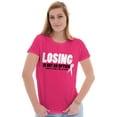thumbnail image 4 of Losing Not Option Cure Will Be Found Womens Fitted Plus Size Graphic Tee Brisco Brands 2X, 4 of 5