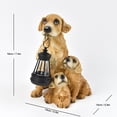 thumbnail image 2 of Solar Powered Resin Puppy Statue with LED Light Outdoor Garden Courtyard Decor Energy-Saving Weather-Resistant for Animal Lovers, 2 of 8