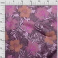 thumbnail image 3 of oneOone Polyester Spandex Purple Fabric Tropical Hibiscus Floral Fabric For Sewing Printed Craft Fabric By The Yard 56 Inch Wide, 3 of 4