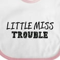 thumbnail image 4 of Inktastic Little Miss Trouble Girls Baby Bib, 4 of 4