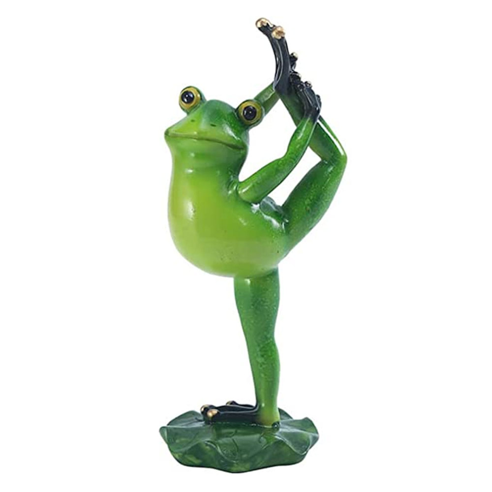 Artificial Frog Garden Statue Different Yoga Poses Interesting Decor