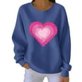thumbnail image 4 of Fznquz Valentine Day Ladies Blouses Long Sleeve Pullover Blue Tops Crewneck Winter Casual Womens Clothes Trendy 2026,M, 4 of 4