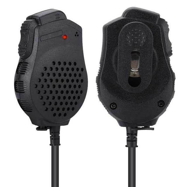 Micrófono de Altavoz Yoidesu Negro Doble PTT para Walkie Talkie UV-82 Serie