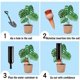 thumbnail image 2 of Juego auspicioso de 6 estacas de riego automático para plantas en vacaciones, dispositivos de riego de plantas de terracota para botellas de vino, macetas de riego automático Feliz Sencillez, 2 of 5