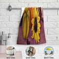 thumbnail image 5 of Fall Pumpkins Sunflowers Hand Towels for Bathroom, Oil Painting Style Kitchen Towel 2 PCS Ultra Soft and Highly Absorbent Decorative Fingertip Face Bath Towels for Spa & Hotel, 28.3"x 14.4", 5 of 5