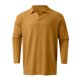 thumbnail image 2 of Gibobby Playera polo hombre Camiseta de tela a rayas de otoño informal para hombre, camiseta de manga larga con cuello en V y cuello vuelto(Amarillo,XL), 2 of 5