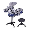 thumbnail image 1 of Tambor de percusión Irfora Juego de tambor de jazz para niños Kit de instrumento de educación musical 5 tambores + 1 platillo con tambor pequeño para niños Irfora Tambor de percusión, 1 of 5