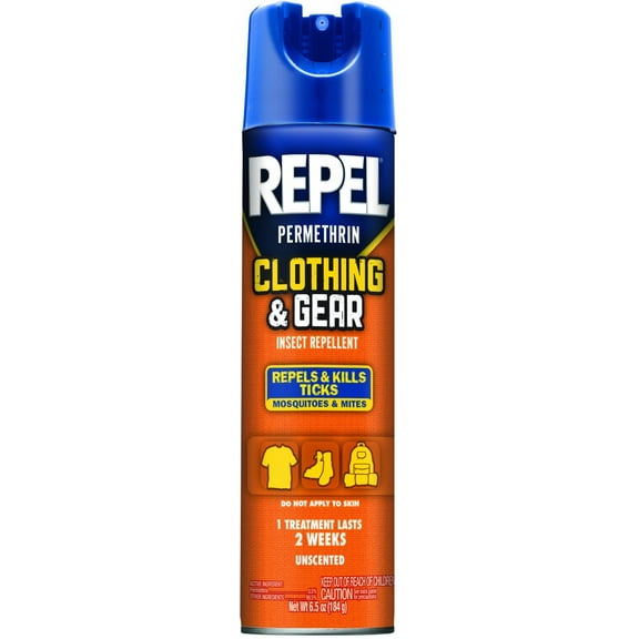 5 Pack REPEL Permethrin Clothing and Gear Insect Repellent Aerosol 6.5 Oz Each