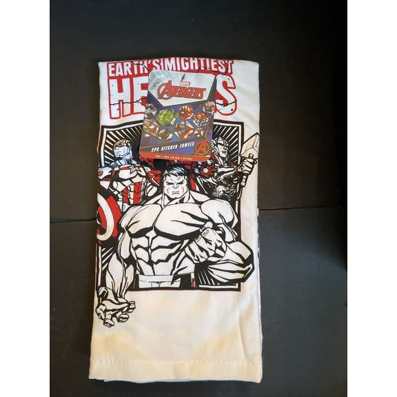 Marvel Avengers Earth’s Mightiest Heroes 2pk Kitchen Towels New