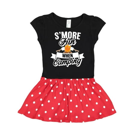 

Inktastic S more Fun When Camping with Campfire Gift Toddler Girl Dress