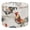Colorful Rooster Colors, variant on Linen Drum Lamp Shades Vintage Floral Soft Beige Brown Tones 13" x 13" x 10" Lampshade for Table Lamps Floor Lamps Lamp Shade Replacement Easy Assembly Required