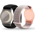 thumbnail image 2 of Air tag Wristband Kids(2 Pack), Nylon Air tag Bracelet for Kids Compatible with Apple Air tag, Air tags Protective Cover with Strap Holder Lightweight Elastic Watch Band for Kids, Elders, 2 of 16