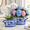 7.4" & 10.6", variant on Blue And White Ceramic Planter Pot, 7.4" & 10.6" Sizes, Indoor Decorative Flower Vessel