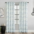 thumbnail image 1 of Loft Living Jennifer Botanical Print Grommet Single Curtain Panel Light-filtering 52" x 95" in Grey, 1 of 5