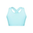 thumbnail image 4 of renvena Kids Girls Active Gym Fitness Sportswear Yoga Bra Top Criss Cross Back Dancewear Size 4-16 Light Blue 8, 4 of 6