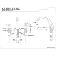 thumbnail image 2 of Kingston Brass KS4368QL Two Handle Roman Tub Filler, 2 of 2