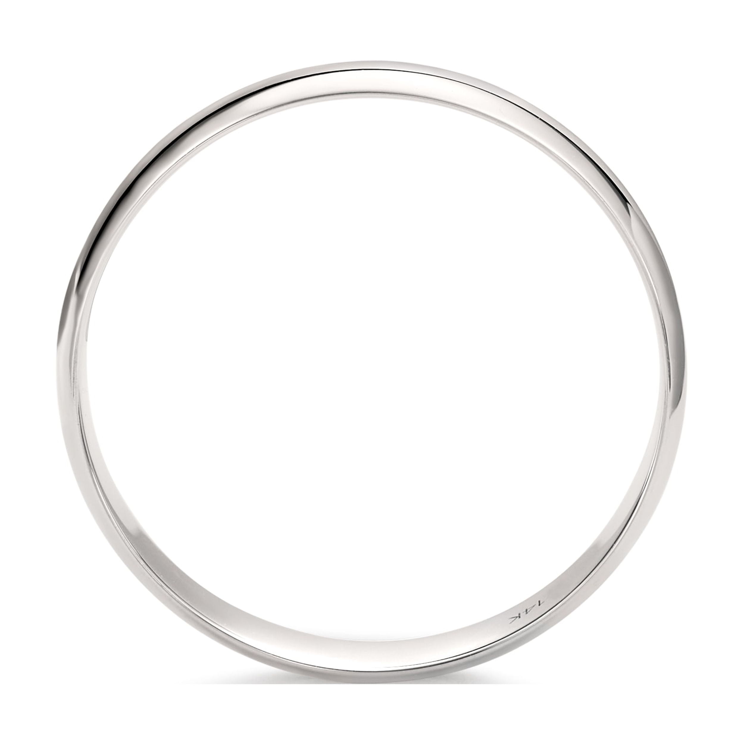 Oxford Ivy Men's 14K White Gold 4mm Traditional Fit Plain Wedding Band Ring Size 13