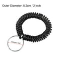 thumbnail image 2 of Unique Bargains Porte-Clés Spirale Extensible en Plastique, Noir 5 Pack, 2 of 5