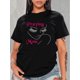thumbnail image 1 of Top informal y elegante con cuello redondo y mangas cortas que presenta un diseño estampado de una hermosa mujer con arte de diamantes. Top deportivo de ocio., 1 of 7