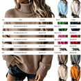 thumbnail image 4 of HOSIA Turtleneck Sweater for Women Oversized Knit Pullover Tops Long Sleeve Drop Shoulder Jumper Soft Cozy Fall Fashion Must Haves Business Casual Work Travel Vacation Teacher Outfits Beige M, 4 of 4