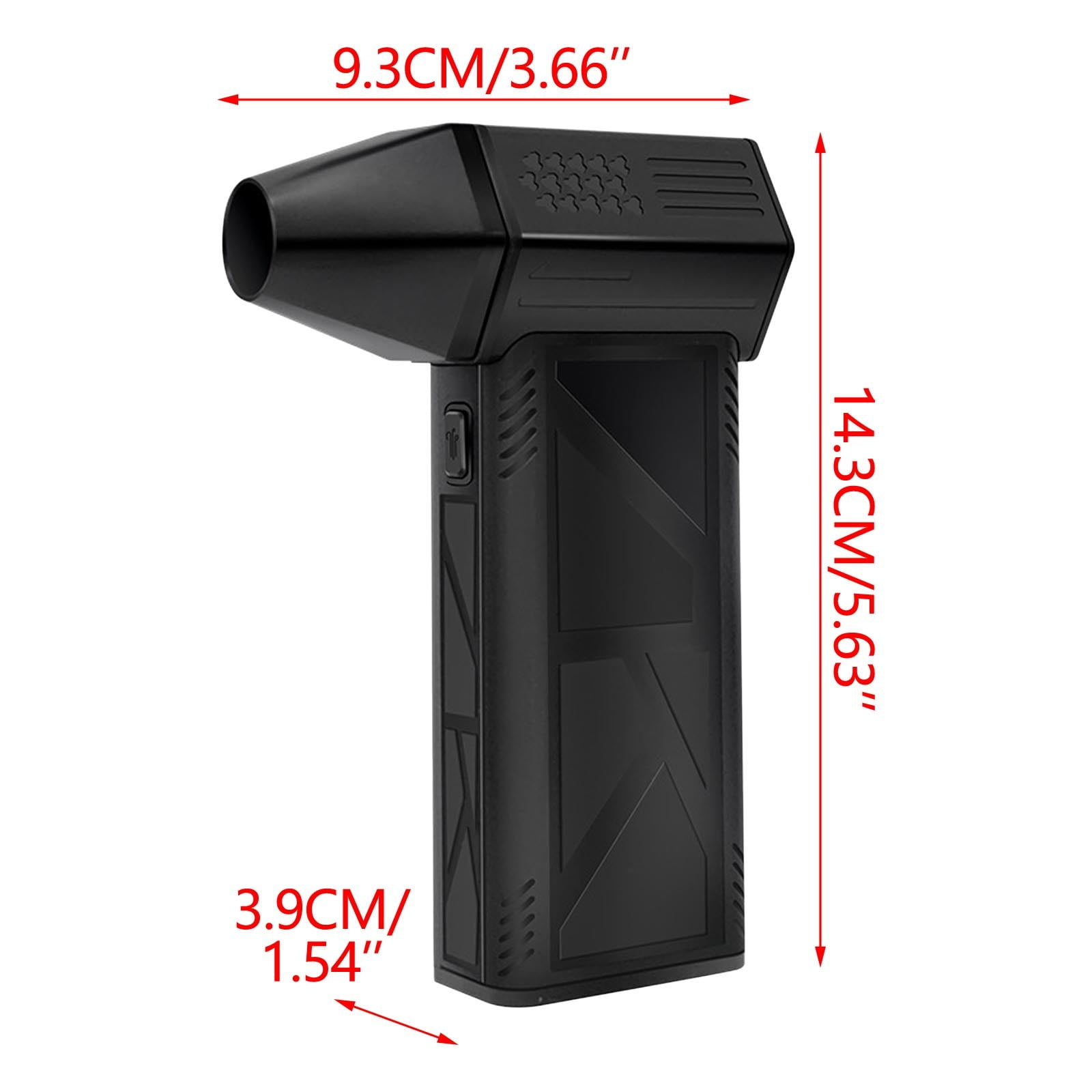 Violent Turbo Fan Handheld Brushless Motor Three-Speed Adjustment Industrial Duct Fan Violent Blower Black