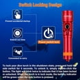 thumbnail image 4 of ORCATORCH D710 Scuba Diving Light, 3000 Lumens Super Bright Underwater Flashlight with 6 Degrees Narrow Beam, IP68 Waterproof Night Dive Torch 150 Meters Submersible Light (Red), 4 of 7