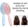thumbnail image 5 of OPALESQUE 2 PCS Detangle Hair Brush for Girls & Kids, Hairbrush with Soft Bristles for Curly, Straight, Wet and Dry Hair Hair, Glide Through Tangles Knots with Ease, Bio Friendly (Pink, Blue), 5 of 7