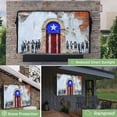 thumbnail image 6 of Puerto Rico Outdoor TV Cover 60 to 65 inch Weatherproof Waterproof, Flag Country Rustic Shabby Door Wall Graffiti TV Enclosures with Remote Control Pocket Flat Screen Protector for Outside, 6 of 6