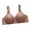 Brown, variant on Aoochasliy Wireless Bras for Women Push Up Trendy Bowknot Printing Comfortable Hollow Out Bra Underwire Bras No Rims