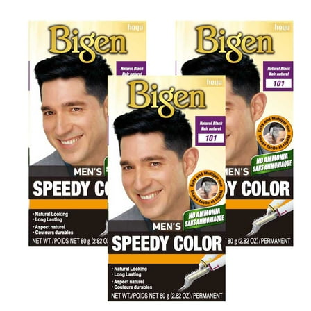 Bigen Men’s Speedy Color 101 Natural Black - 3 Pack